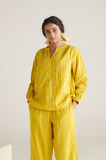 Bloom Yellow Green Relaxed Fit Top