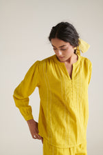 Bloom Yellow Green Relaxed Fit Top