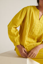 Bloom Yellow Green Relaxed Fit Top