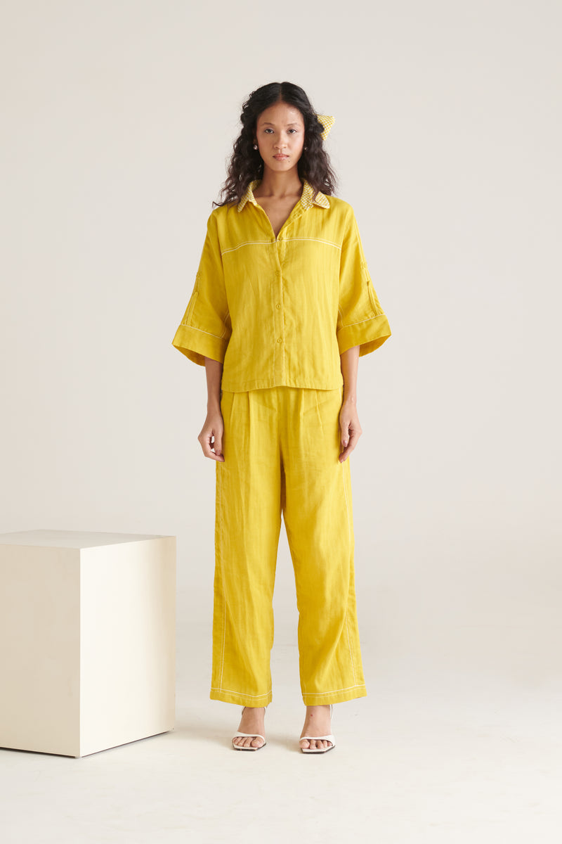 Glide Yellow Green Straight Pants