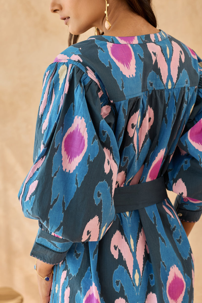 Capri Blue Rounded Hem Dress