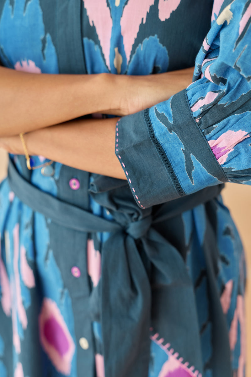Capri Blue Rounded Hem Dress