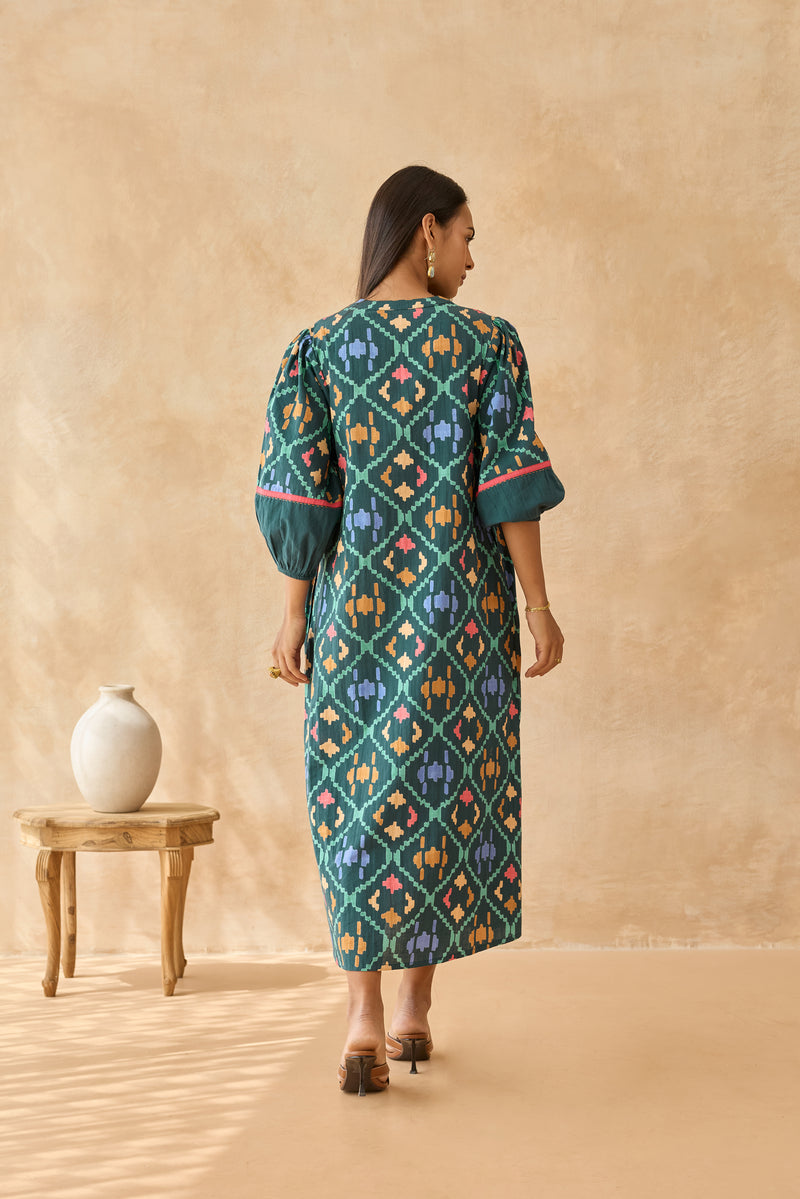 Myra Forest Green Dress