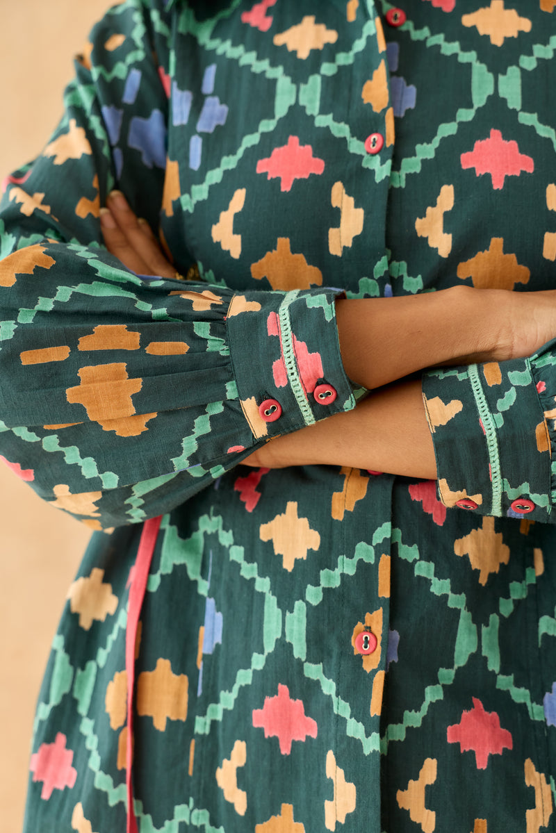 Sakh Forest Green Relaxed Shirt