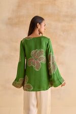 Meher Green Bell Sleeve Tunic