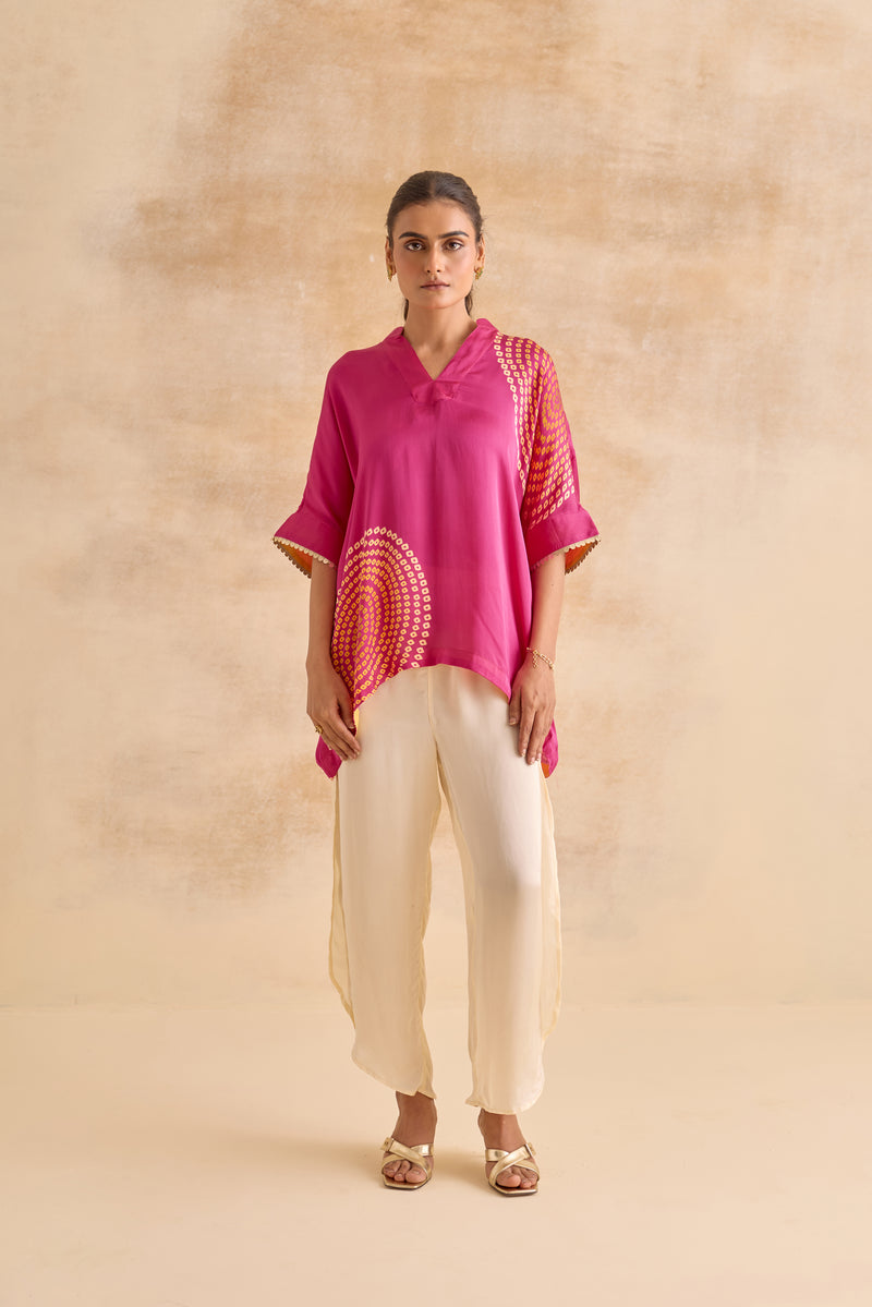 Rosalie Fuchsia Kaftan Top