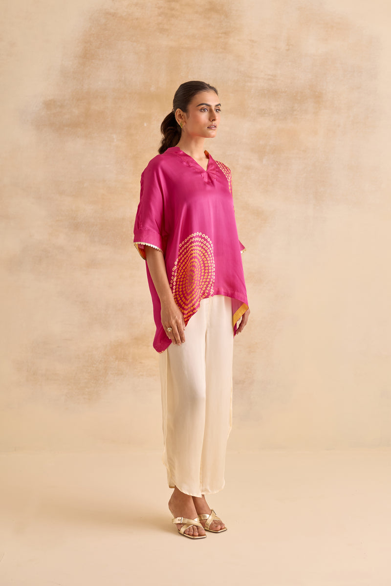 Rosalie Fuchsia Kaftan Top
