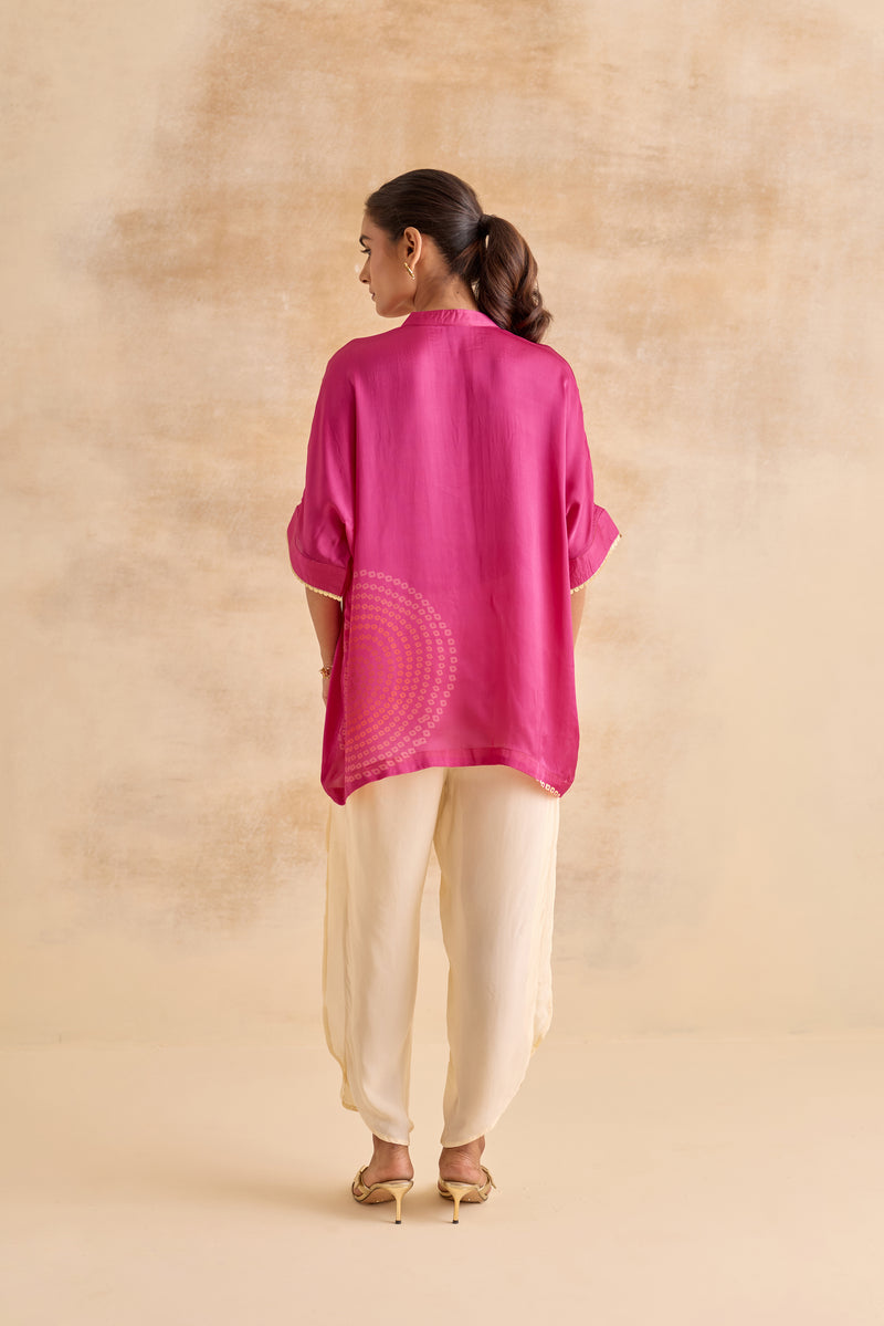 Rosalie Fuchsia Kaftan Top