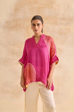 Rosalie Fuchsia Kaftan Top