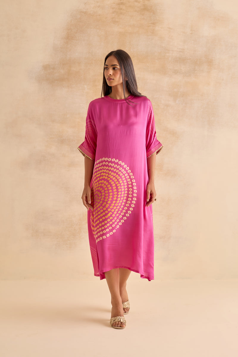 Hazel Fuchsia Kaftan Dress