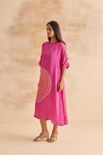 Hazel Fuchsia Kaftan Dress