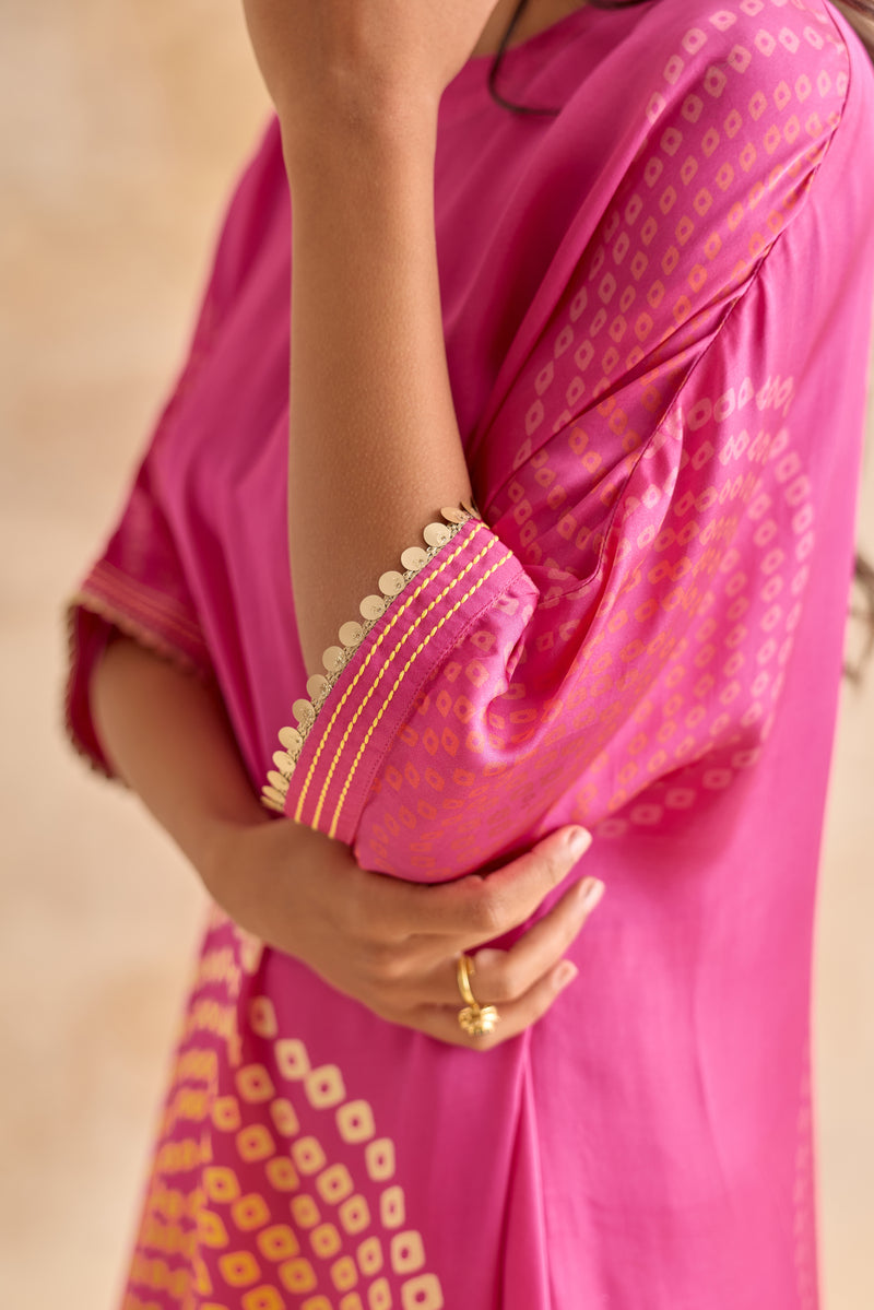Hazel Fuchsia Kaftan Dress