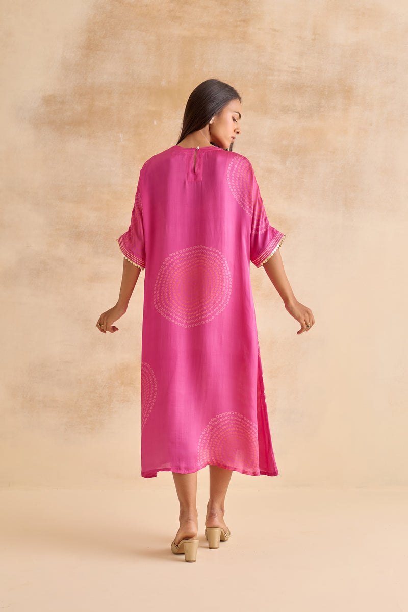 Hazel Fuchsia Kaftan Dress