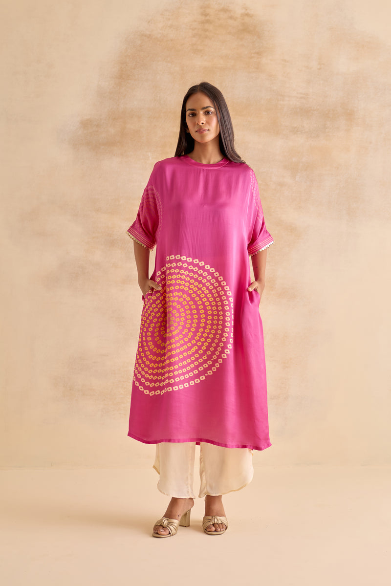 Hazel Fuchsia Kaftan Dress