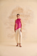 Muse Fuchsia Handkerchief Halter Top