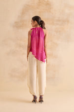 Muse Fuchsia Handkerchief Halter Top
