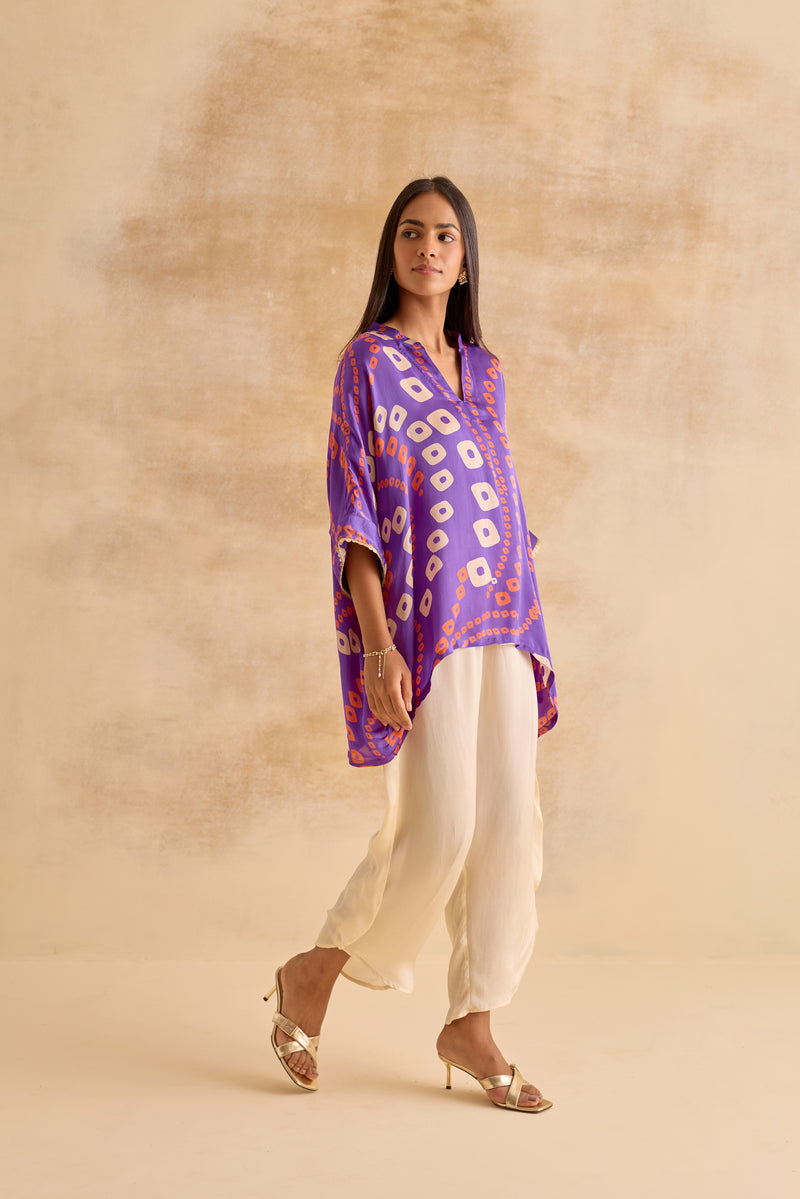 Rosalie Purple Kaftan Top