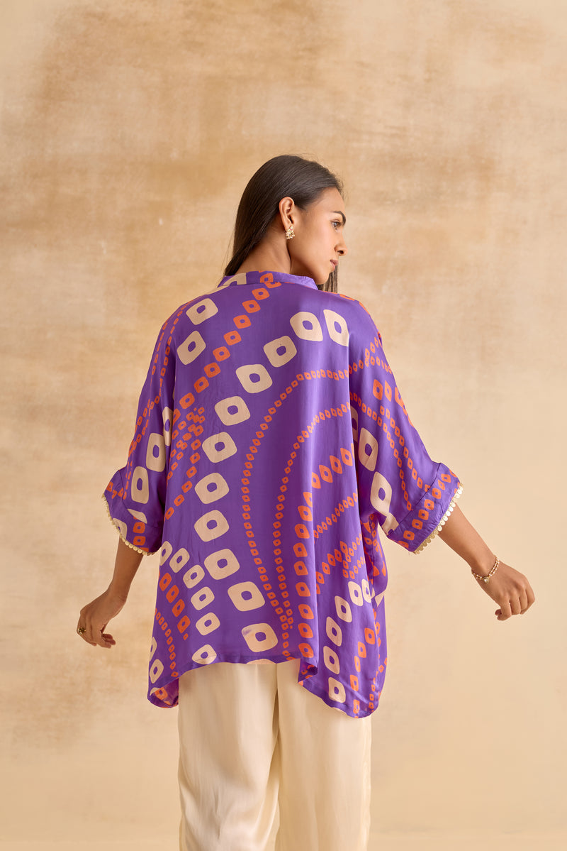 Rosalie Purple Kaftan Top