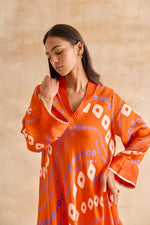 Sylvie Orange Bandhej Tunic