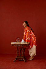 Sylvie Orange Bandhej Tunic