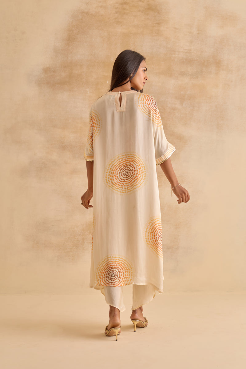 Hazel Ivory Kaftan Dress