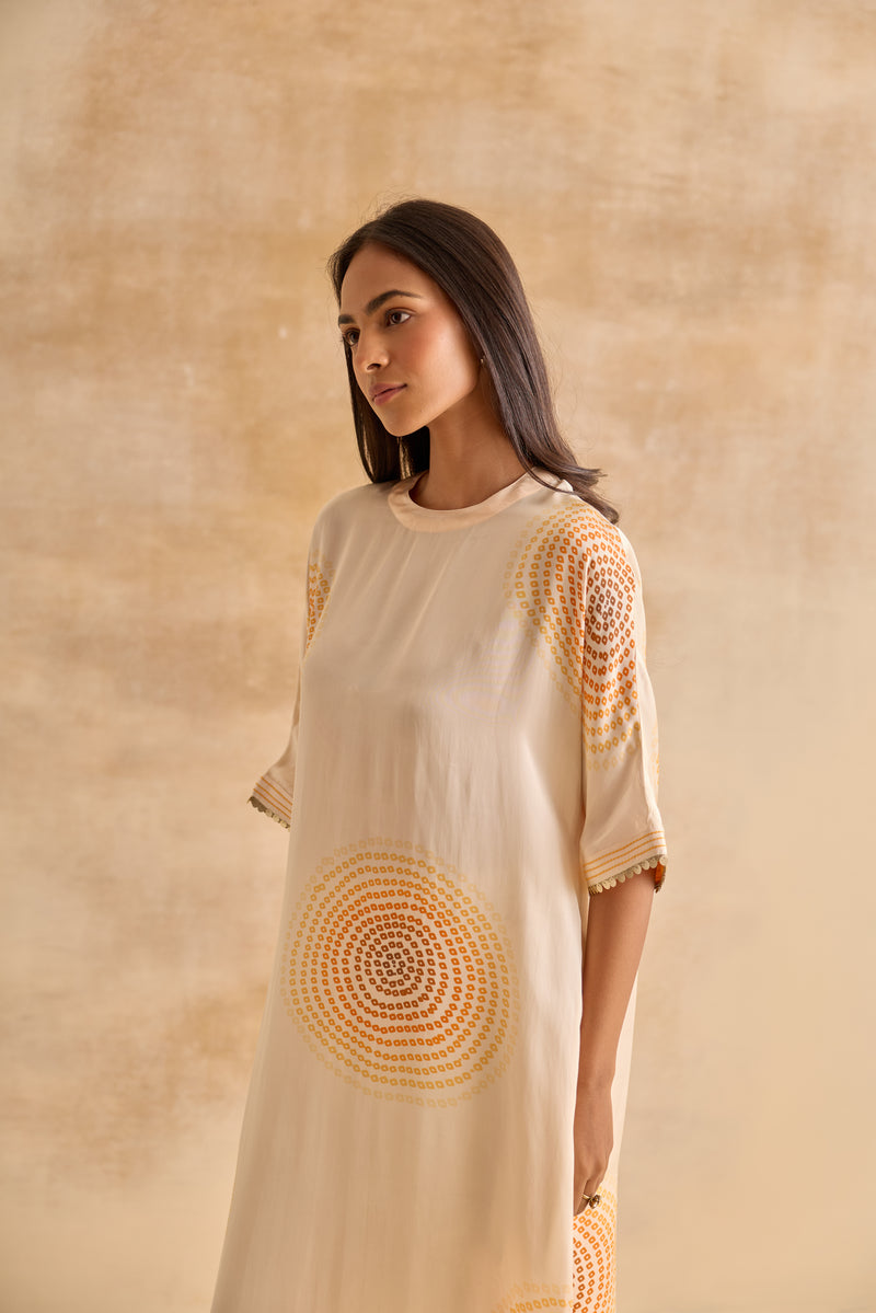 Hazel Ivory Kaftan Dress