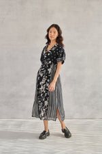 Kai Black Printed Kaftan Dress