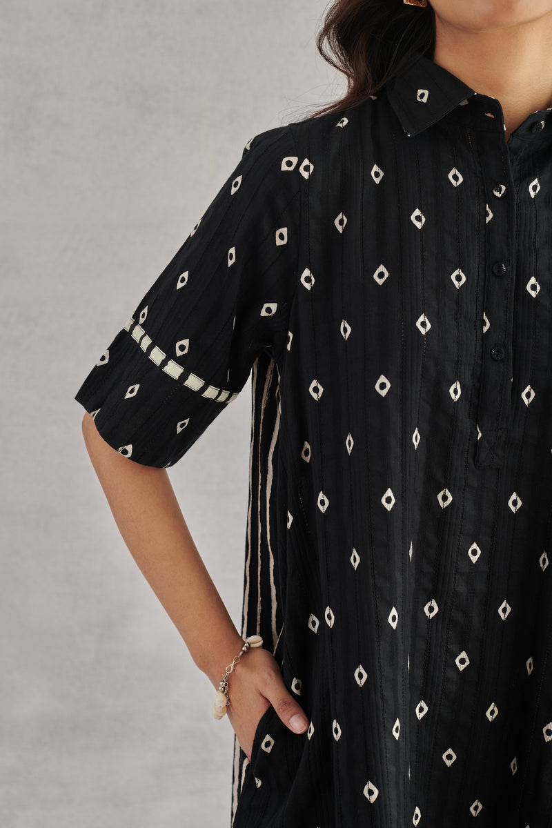 Raavi Black Short Dress