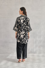 Sobo Black Long Linen Shirt
