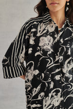 Sobo Black Long Linen Shirt