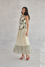 Rio Creme Printed Waistcoat