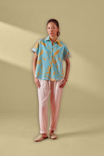 Deco Aqua Floral Oversized Shirt