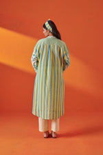Celina Cream & Green Shirt Style Kurta