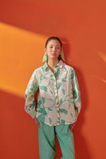 Vivia Creme Floral Relaxed Fit Shirt