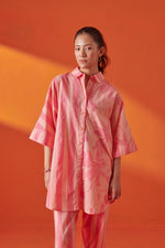 Arlo Pink & Peach Drop Shoulder Long Shirt