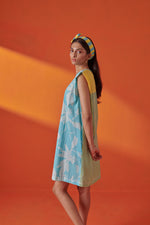 Miami Aqua Floral Boxy Fit Dress