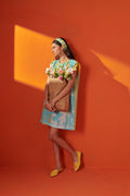 Miami Aqua Floral Boxy Fit Dress