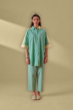 Arlo Color Blocked Drop Shoulder Long Shirt