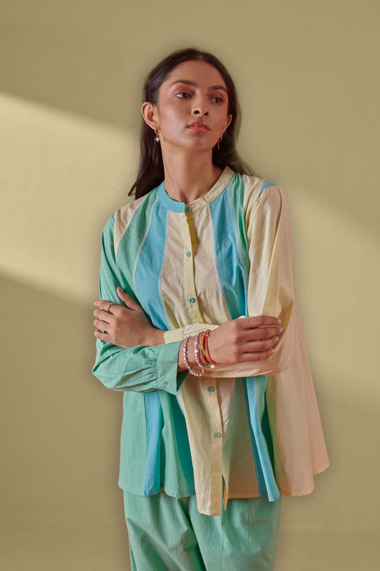 Breeze Colour Blocked Panelled Shirt