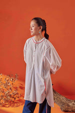 Bella White Asymmetric Tunic