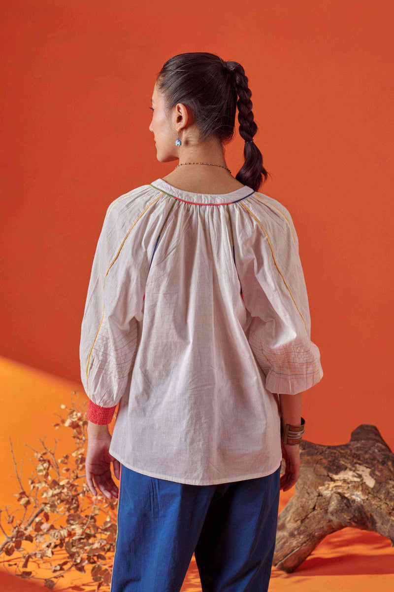 Plush White Raglan Sleeve Top