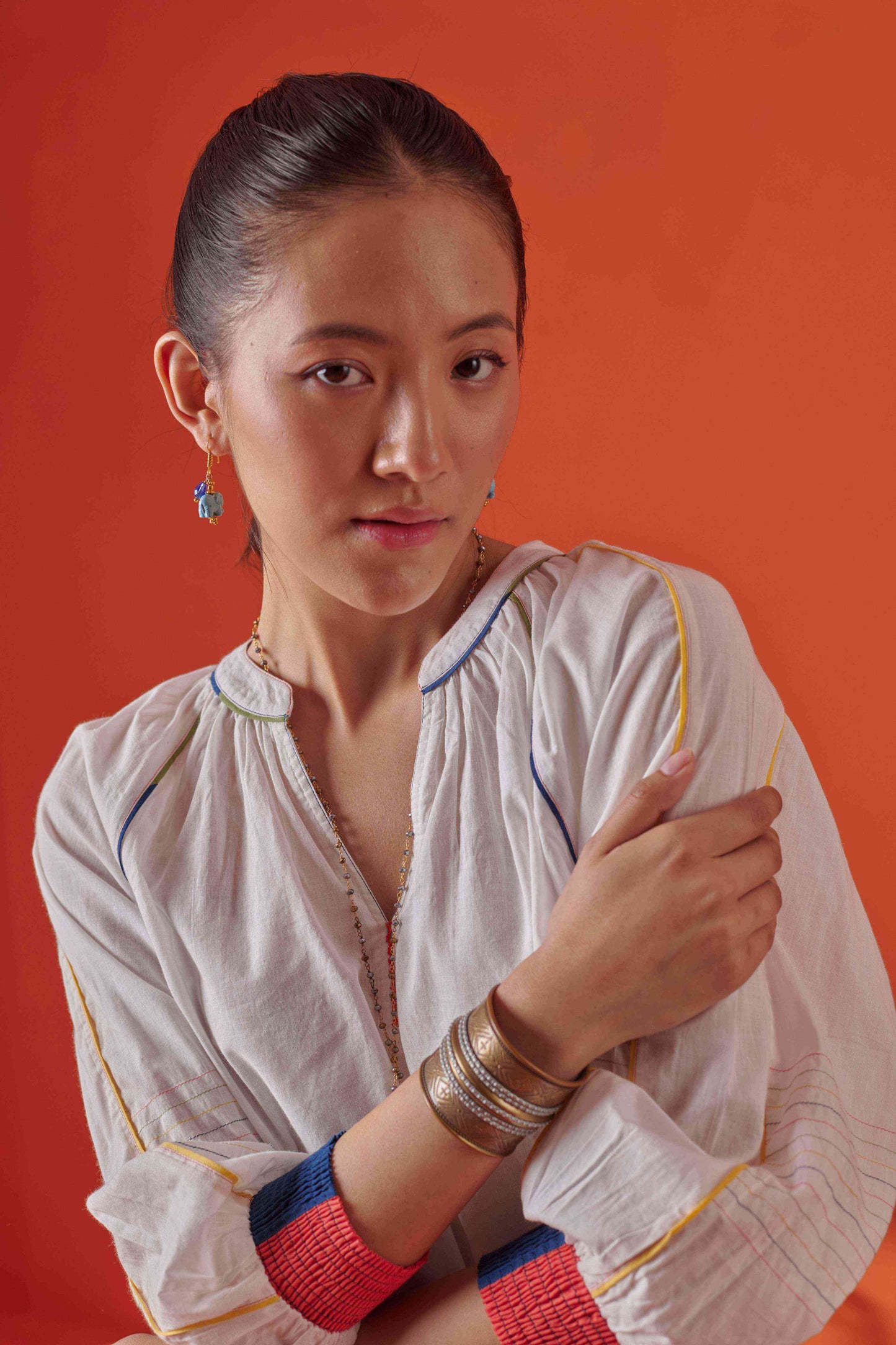 Plush White Raglan Sleeve Top