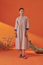 Eclat Beige Pintuck Dress
