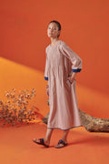 Eclat Beige Pintuck Dress