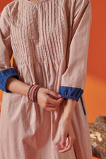 Eclat Beige Pintuck Dress