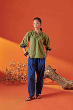 Plush Green Raglan Sleeve Top