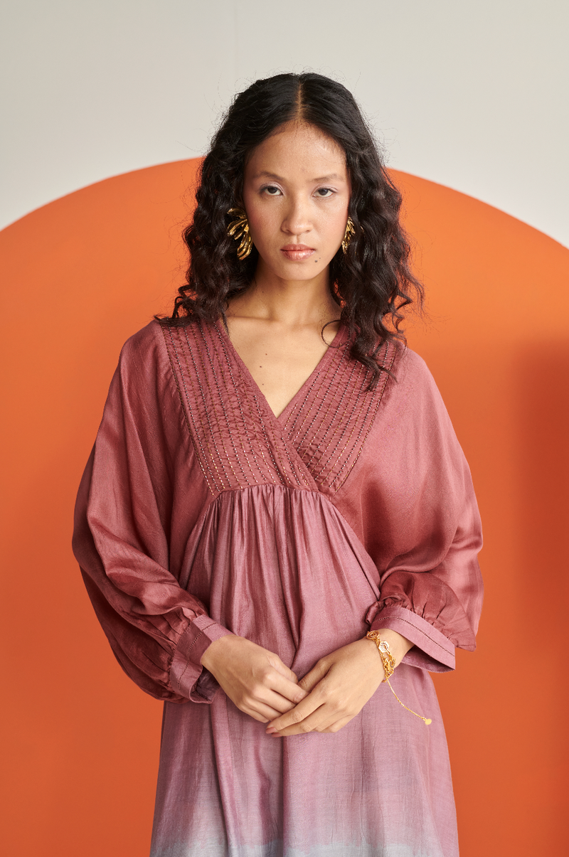 Salsa Rose Mist Ombre Short Dress