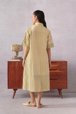 Raavi Ochre Striped Midi Dress